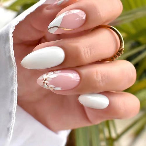 Glossy Press On Nails Kit with Glue and gel stickers