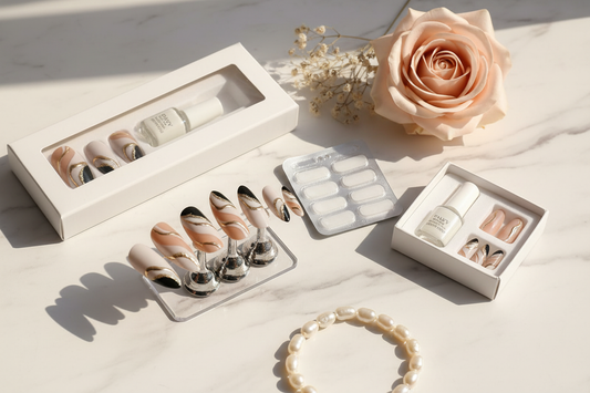 Press On Nails Kit with Glue and Gel Stickers